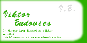 viktor budovics business card